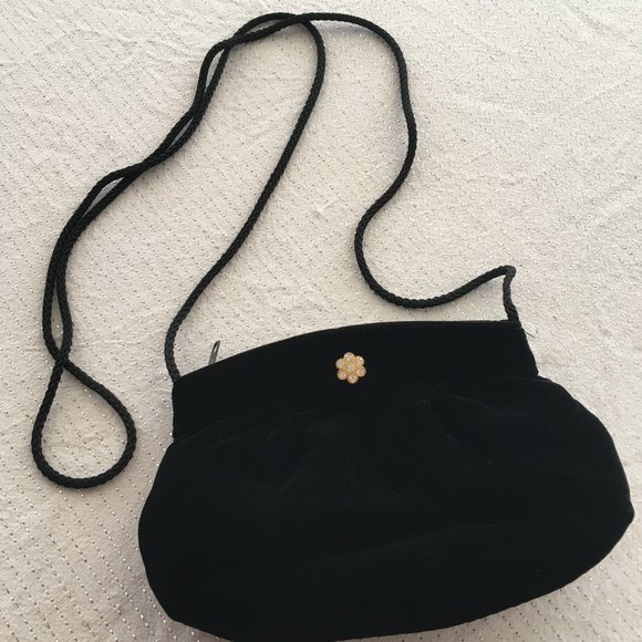 Handbags - Black Velvet Evening Bag